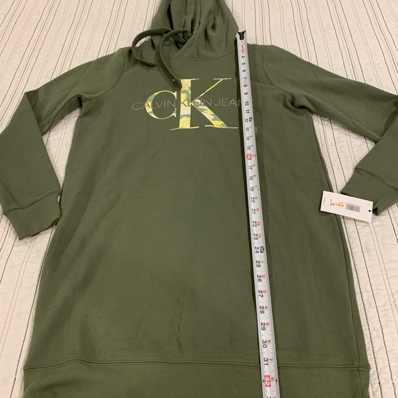 Metallic Monogram Logo Sweatshirt Dress 